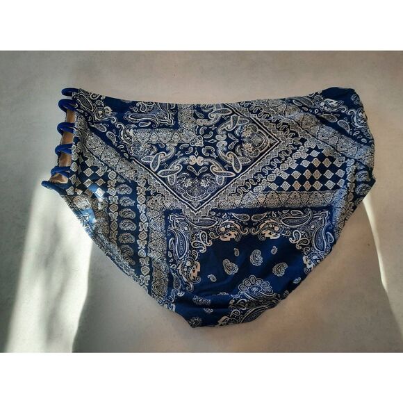 Cacique by Lane Bryant Size 20 Ble Paisley Swim Bottoms - Picture 2 of 4